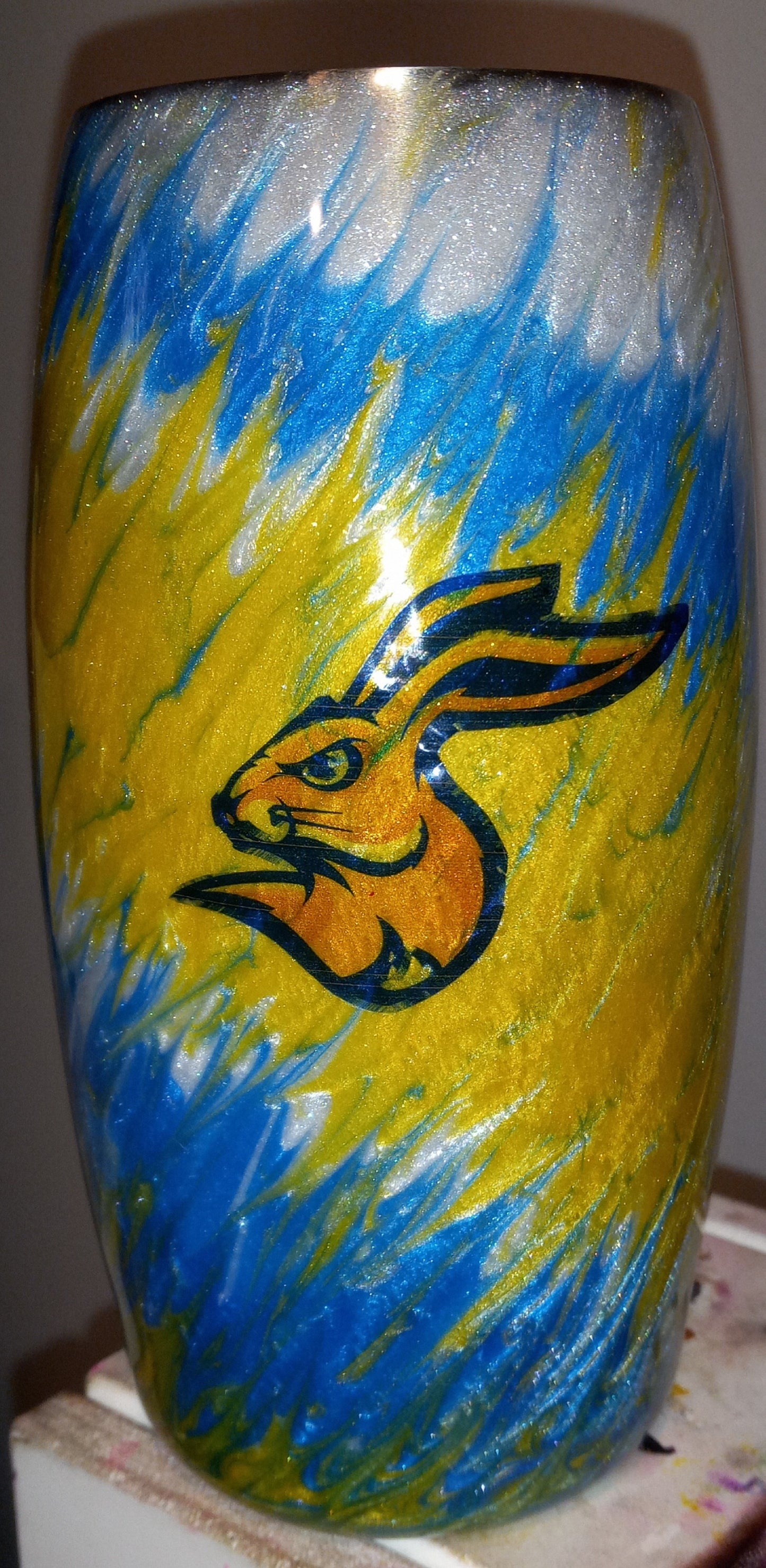 25 oz SDSU jackrabbit stainless steel drinking tumbler