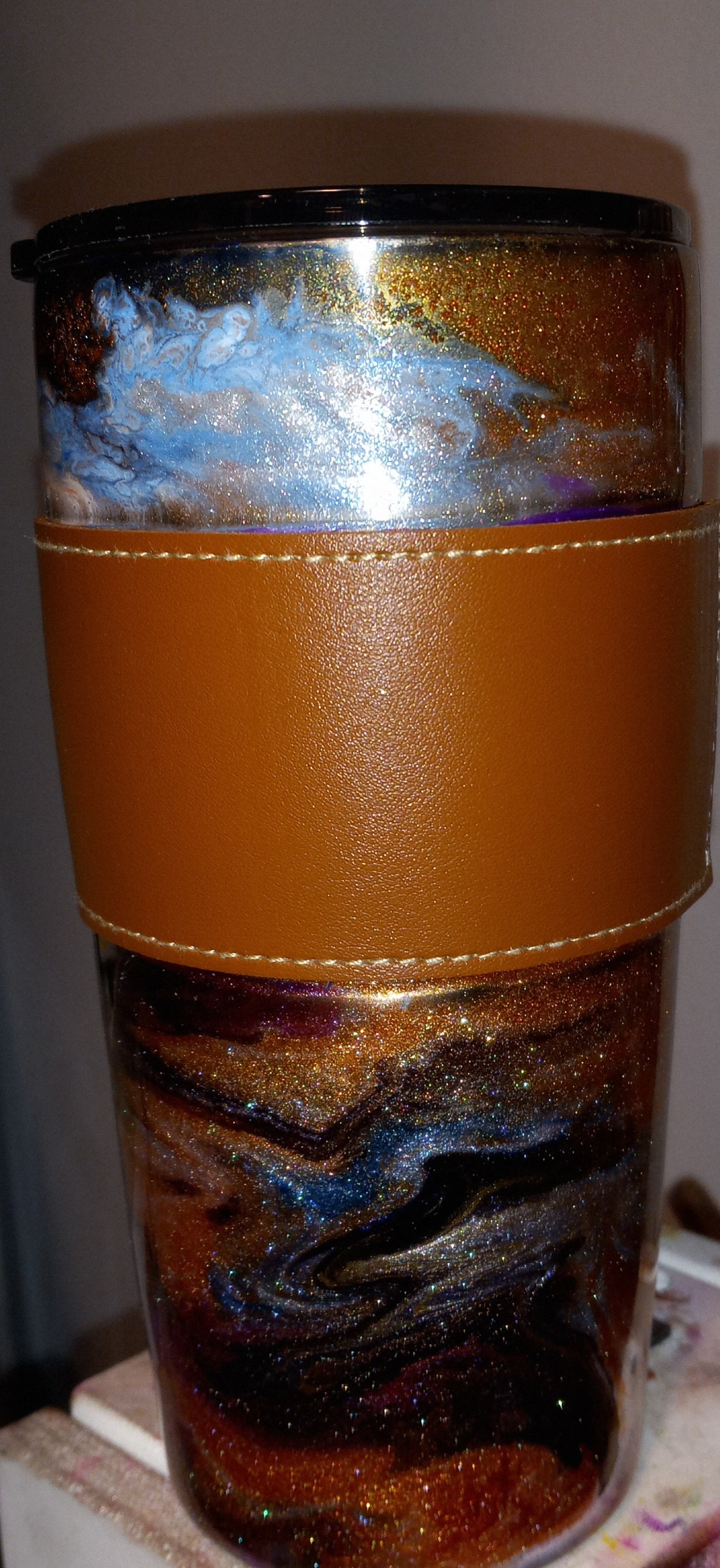 20oz Leather Grip Tumbler