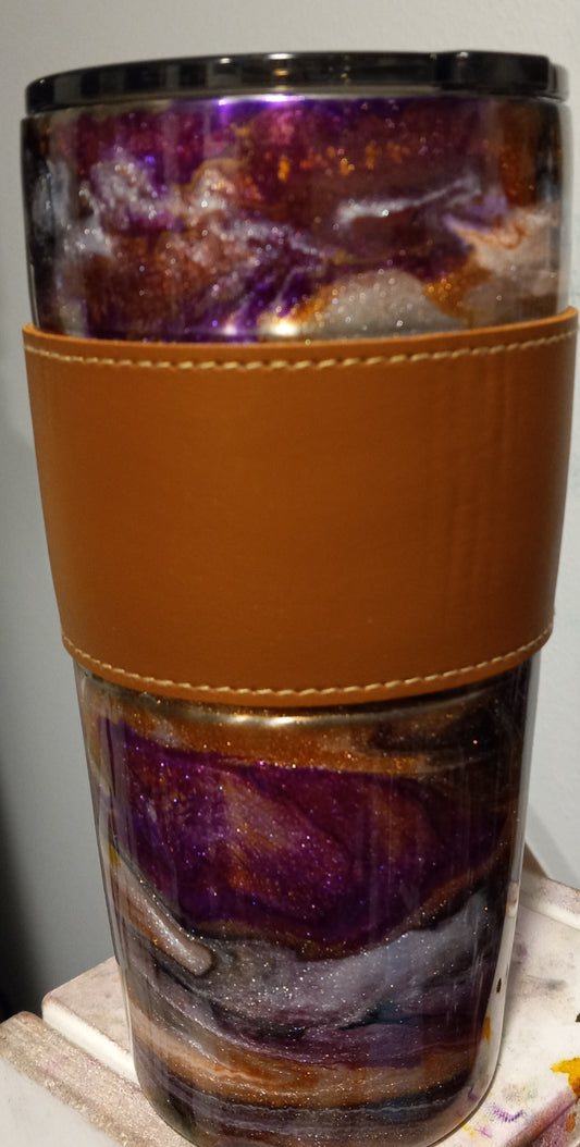 20oz Leather Grip Tumbler